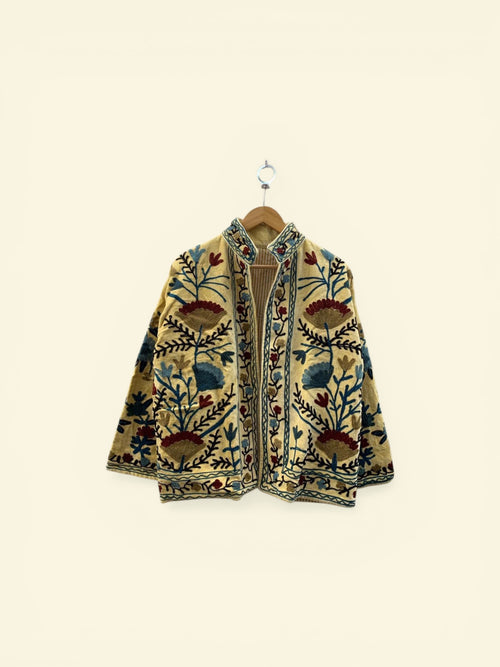 Butter Yellow Suzani Jacket